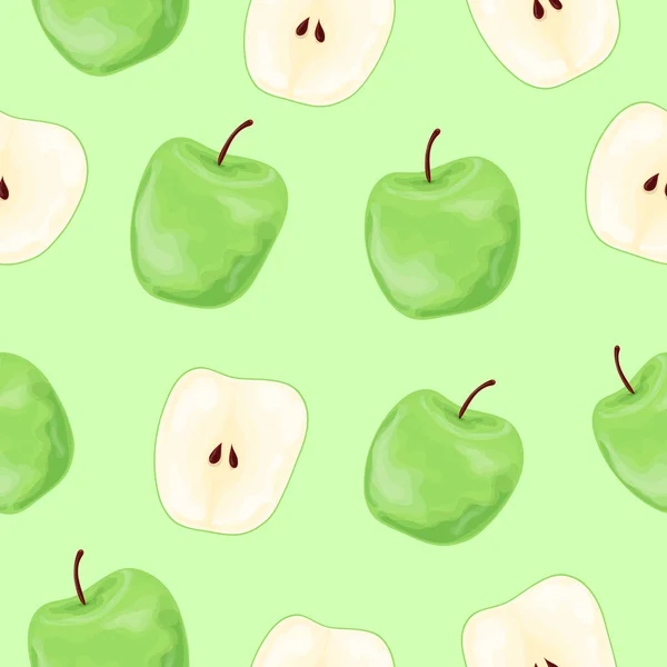 Απρόσκοπτη Μορφή Την Εικόνα Των Φρέσκων Μήλων Μεμονωμένη Διανυσματική Απεικόνιση — Διανυσματικό Αρχείο