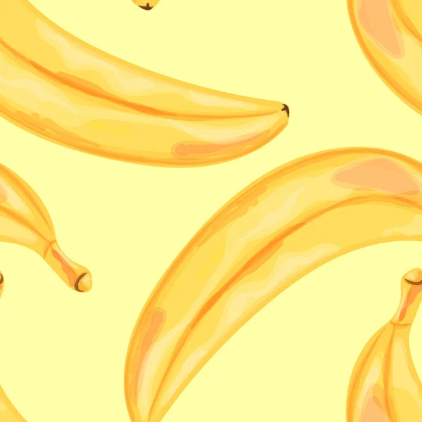 Bezproblémový Vzor Obrazem Banánů Ovoce Akvarelovém Stylu Vektorová Ilustrace Izolovaná — Stockový vektor