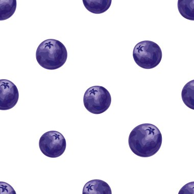 Suluboya şeklinde çizilmiş böğürtlen desenli kusursuz desen. Yabanmersini. İzole vektör illüstrasyonu.