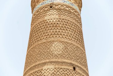  Buhara. Özbekistan. Orta Asya. Poi-Kalyan. Kalyan (Kalon) minaresi. Ayrıntı