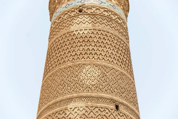 Bukhara Uzbequistão Ásia Central Poi Kalyan Kalyan Kalon Minarete Detalhe — Fotografia de Stock