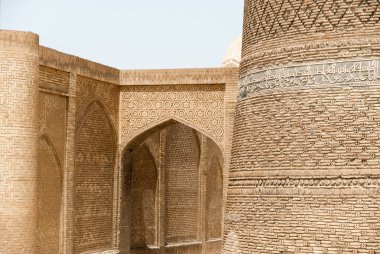 Buhara. Özbekistan. Orta Asya. Poi-Kalyan. Kalyan (Kalon) minaret.Ayrıntı 