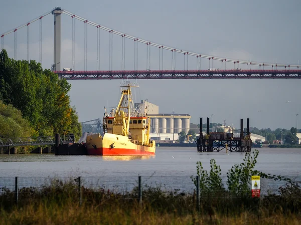 Bordeaux, Gironde/Francja - 19 września: La Maqueline zacumowane w — Zdjęcie stockowe