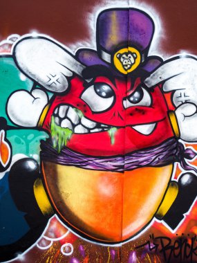 Bordeaux, Gironde/Fransa - 19 Eylül : Duvardaki Grafiti 
