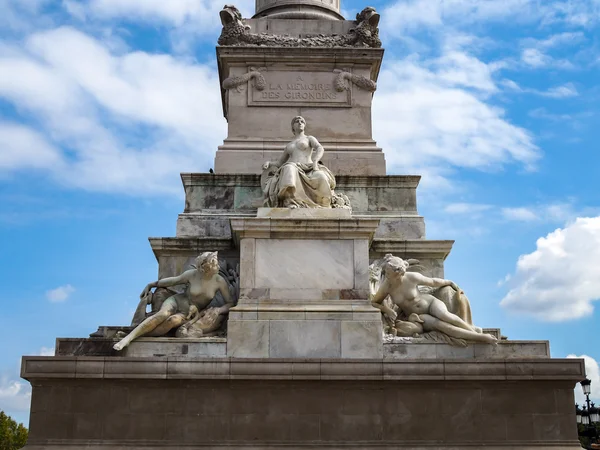 Bordeaux, Żyronda/Francja-19 września: pomnik na Dziewczęcie — Zdjęcie stockowe