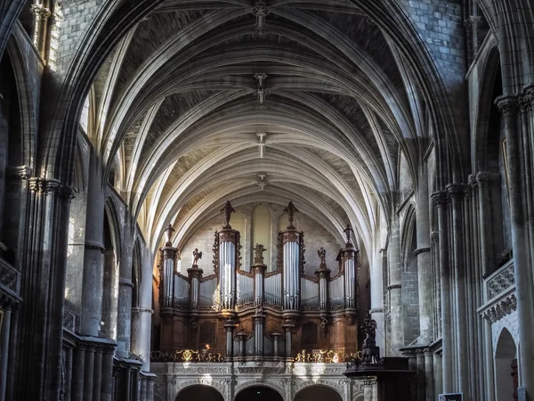 Bordeaux, Gironde/Frankrijk-20 september: orgel in de kathedraal — Stockfoto