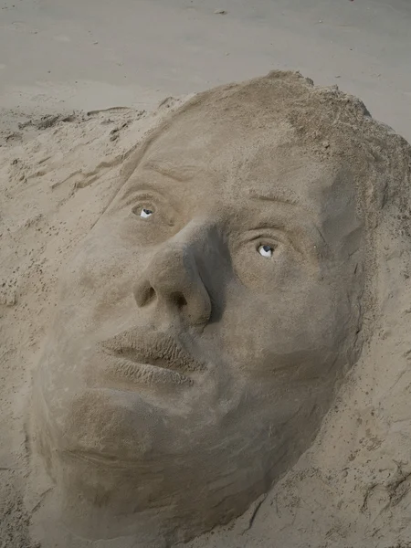 ロンドン/イギリス - 9月12日 : リブ銀行の砂の彫刻 — ストック写真