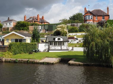 CHESTER CHESHIRE/UK - SEPTEMBER 16 : Houses along the River Dee  clipart