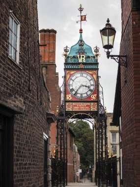Chester Cheshire/Uk - 16 Eylül: Che Victorian şehir saat