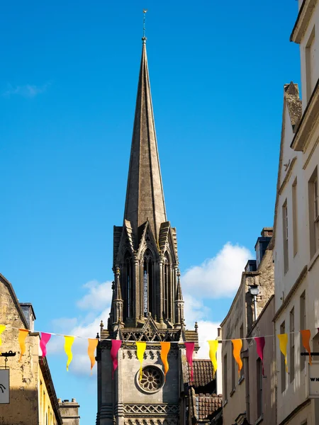 Bath, Somerset/UK-říjen 02: věžička kostela svatého Michala — Stock fotografie