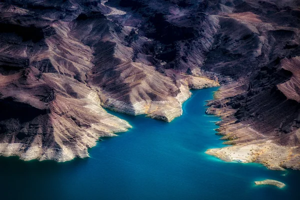 Letecký pohled na jezero medovina — Stock fotografie