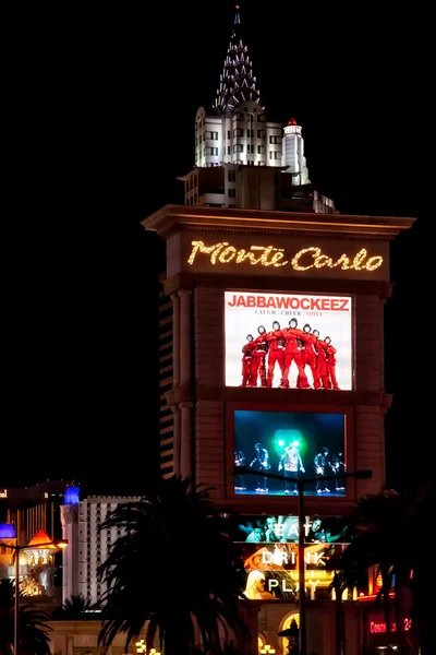 Las Vegas, Nevada/Usa - 2 augustus: Monte Carlo verlichte teken — Stockfoto