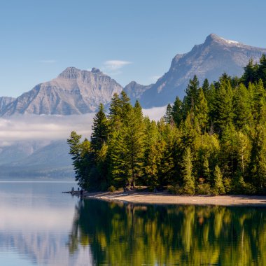 Göl Mcdonald, Montana/ABD - 20 Eylül: Lake Mcdonal görünümünü