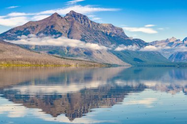 View of Lake McDonald in Montana clipart