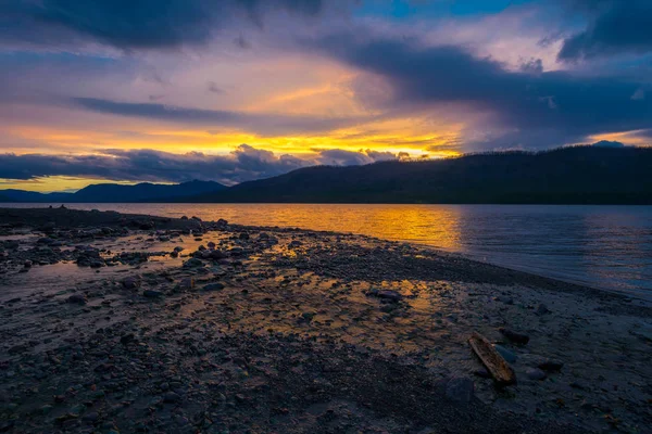 Sonnenuntergang am Lake McDonald — Stockfoto