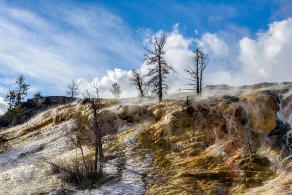 Mammuth varma källor i Yellowstone National Park — Stockfoto