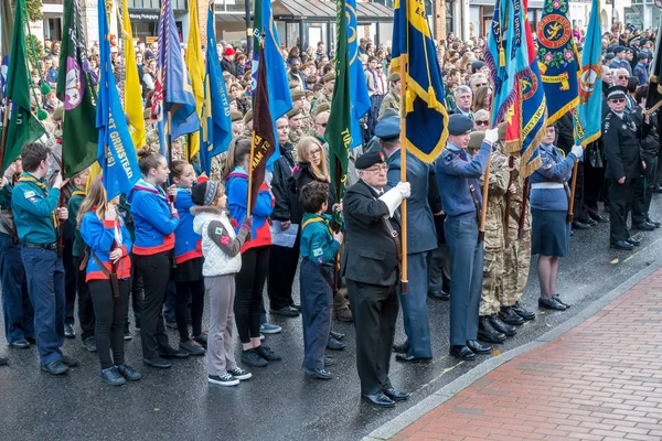 EAST GRINSTEAD WEST SUSSEX/UK - NOVEMBER 13 : Memorial Service o — Stock Photo, Image