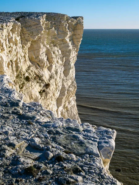 Vita klippor på Seaford huvud — Stockfoto