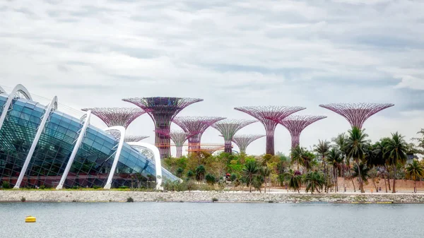 Singapur - 3 Şubat: Yeni botanik bahçeleri altında yapı — Stok fotoğraf