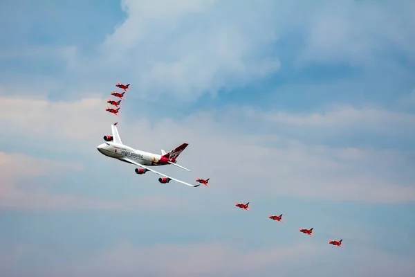 Biggin Hill, Kent/Uk - Haziran 28: Virgin Atlantic Boeing 747-400 — Stok fotoğraf