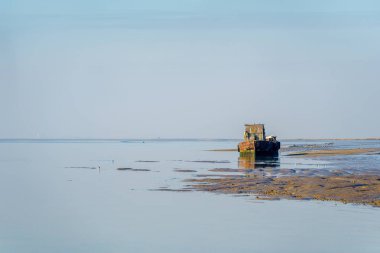Harty Adası, Kent/Uk - 17 Ocak: Eski bir teknede görünümünü 