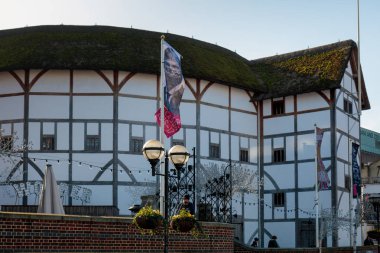 Londra/İngiltere - Şubat 13: Globe Tiyatrosu'na Londra'da görünümünü