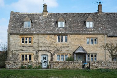 Lower Slaughter, Gloucestershire/Uk - 24 Mart: Doğal görünümünü 