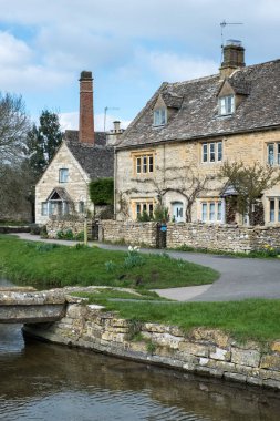 Lower Slaughter, Gloucestershire/Uk - 24 Mart: Doğal görünümünü 