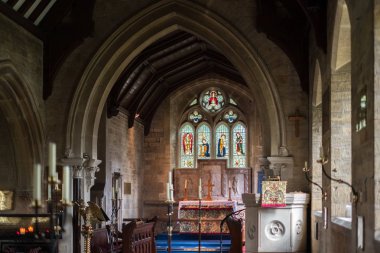 Lower Slaughter, Gloucestershire/Uk - 24 Mart: İç görünüm o