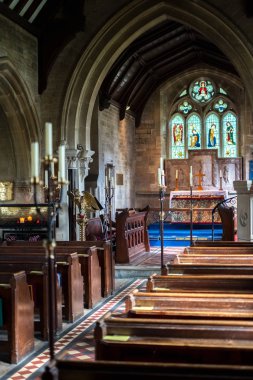 Lower Slaughter, Gloucestershire/Uk - 24 Mart: İç görünüm o