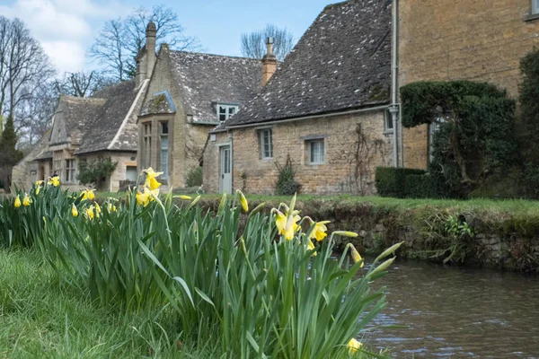 LOWER SLAUGHTER, GLOUCESTERSHIRE / UK - MARCH 24: Scenic View of — стоковое фото