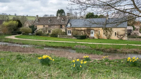 UPPER SLAUGHTER, GLOUCESTERSHIRE / UK - MARCH 24: Scenic View of — стоковое фото