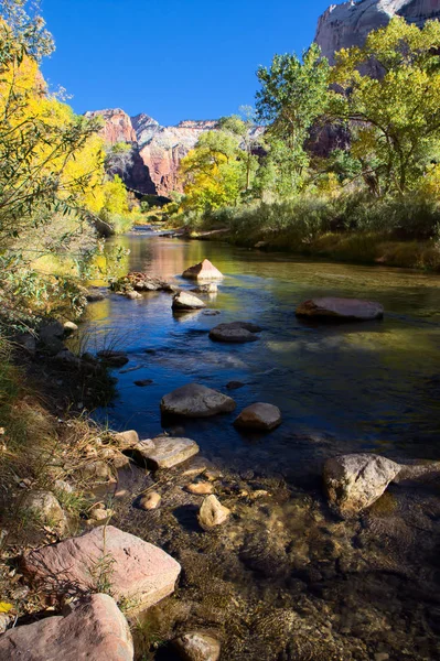 Vue de la rive de la rivière Vierge — Photo