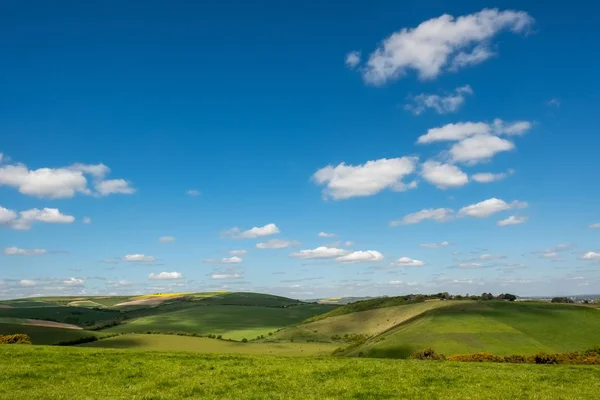 Schilderachtig uitzicht op het glooiende platteland van sussex — Stockfoto