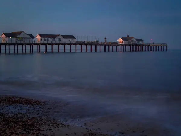 Southwold, Suffowk/uk-5月24日: 南 Wold 码头 Suf 的夜间 — 图库照片