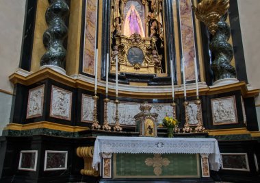 Bergamo, Lombardy/İtalya - Haziran 25: Cathedr, iç görünüm