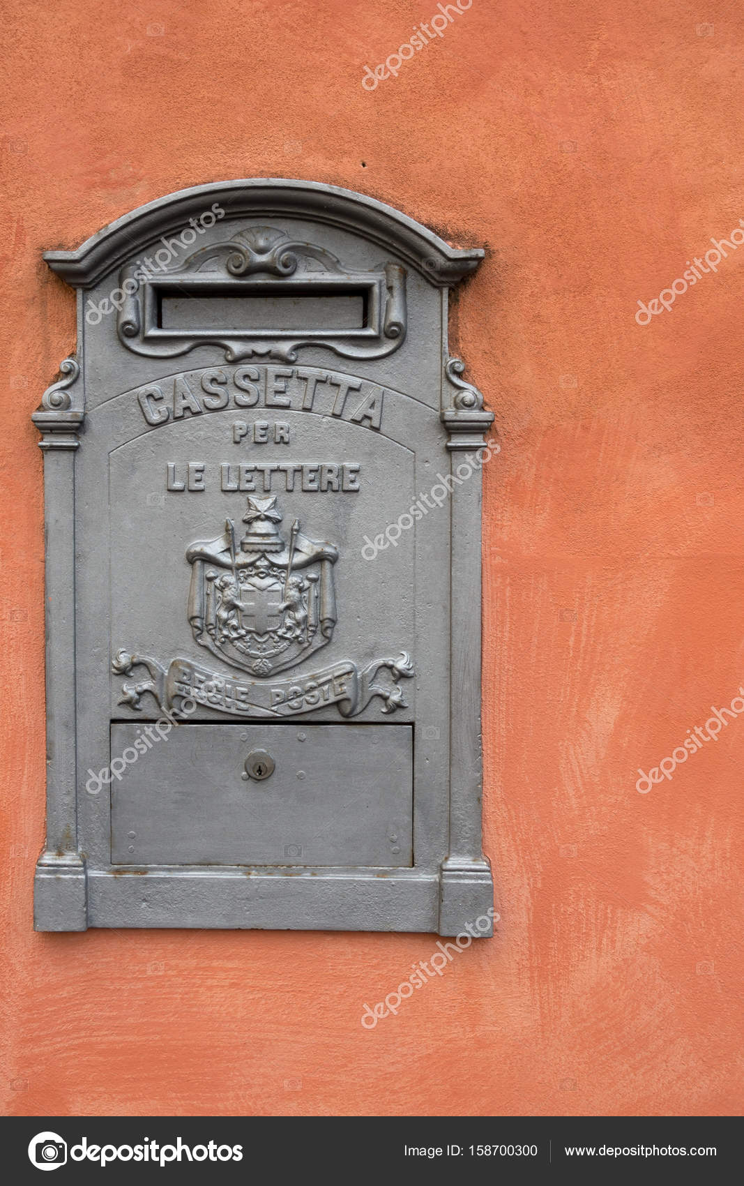 Bergamo Lombardy Italy June 25 Decorative Post Box In Berga