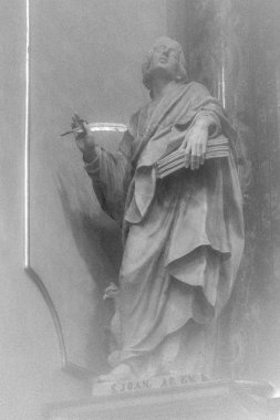 Bergamo, Lombardy/İtalya - Haziran 26: S Joan Cath, heykeli