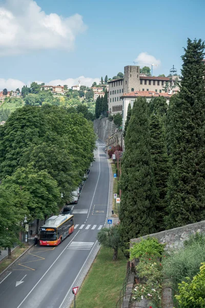 Bergamo, Lombardie/Itálie – 26. června: Pohled z Citta Alta v Berg — Stock fotografie