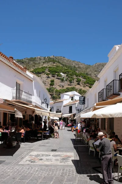 Mijas, Andalusie/Španělsko - 3. července: Kavárny v Mijas Andalucia Spai — Stock fotografie