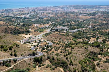 Mijas, Andalucia/İspanya - 3 Temmuz: Mijas Andalucia görünümünden 