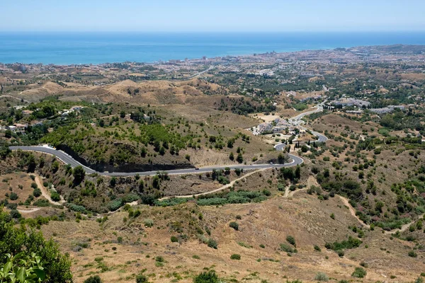 MIJAS, ANDALUCIA / ESPAÑA - 3 DE JULIO: Vista desde Mijas en Andalucía — Foto de Stock