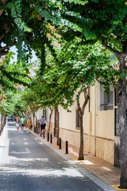 Fuengirola, Andalucia/İspanya - 4 Temmuz: Tipik sokak sahne f