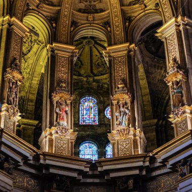 Malaga, Andalucia/İspanya - Temmuz 5: Cathedra, iç görünüm