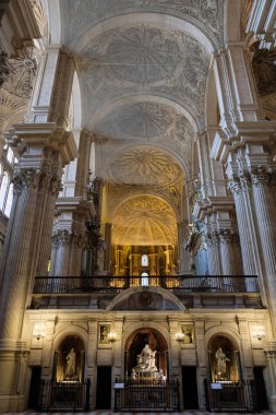 Malaga, Andalucia/İspanya - Temmuz 5: Cathedra, iç görünüm