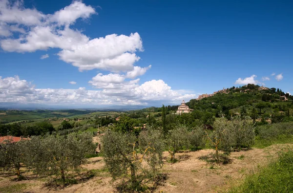 Montepulciano, Τοσκάνη/Ιταλία - 17 Μαΐου: Churc άποψη του San Biagio — Φωτογραφία Αρχείου