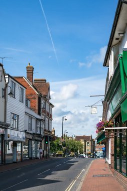East Grinstead, West Sussex'deki / / Uk - 14 Ağustos: High St, görünüm