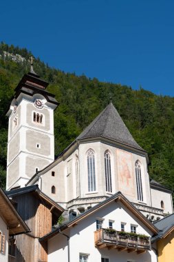 Hallstatt, Salzkammergut/Avusturya - Eylül 14: Görünüm m
