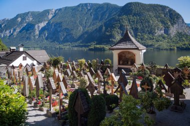 Hallstatt, Salzkammergut/Avusturya - Eylül 14: Gra bakımlı