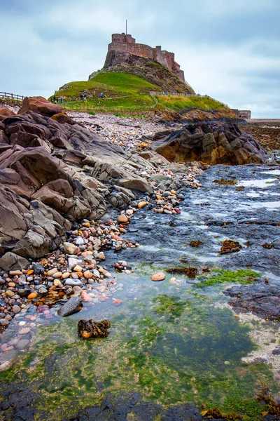 Blick auf die Burg Lindisfarne — Stockfoto